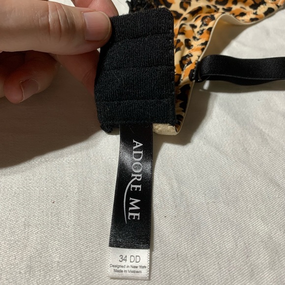 Adore Me 34DD Cheetah Print Underwire Bra, NWT, T-Shirt Lightly Filled Cups - Picture 4 of 9